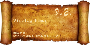 Viszlay Emma névjegykártya